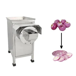 Semi Automatic 150 Kg/hr Onion Slicer Machine with 0.5HP Motor, Stainless Steel Body